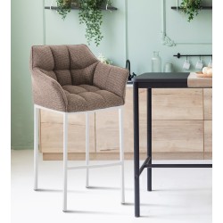 Scaun de bar Damaso W din material textil cu bază cu 4 picioare2