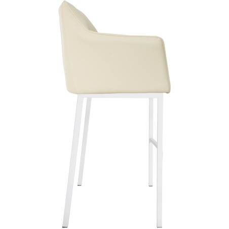 Scaun de bar Damaso cu 4 picioare, alb2