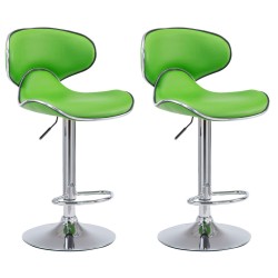 Set de 2 scaune de bar Las Vegas V2 din piele ecologică cromată2