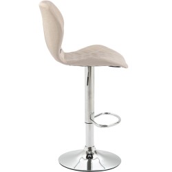 Scaun de bar, tapițerie din plută, crom2