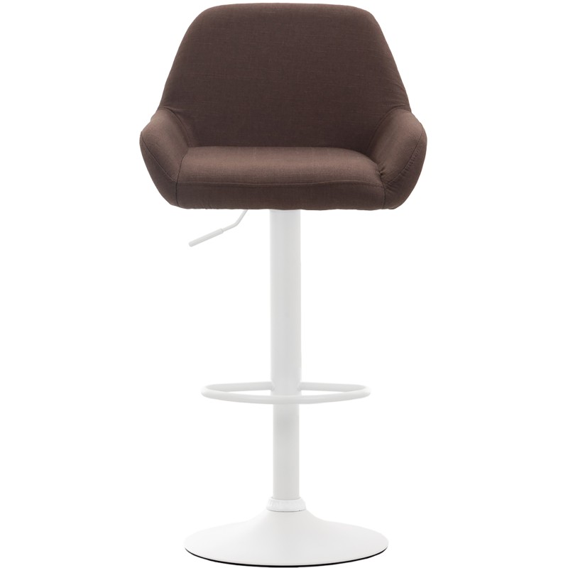 Scaun de bar Braga, material textil alb2