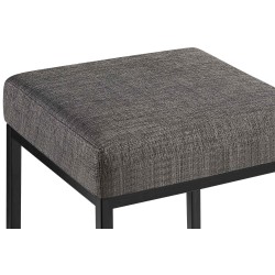 Set de 2 scaune de bar Montreal 80, material textil, negru2