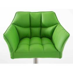 Set de 2 scaune de bar Damaso din piele ecologică și oțel inoxidabil2