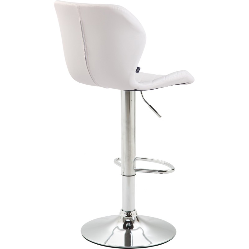 Set de 2 scaune de bar, plută, piele ecologică, crom2