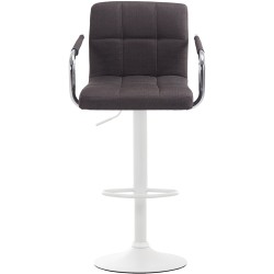 Scaun de bar Lucy V2, material textil alb2