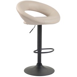 Scaun de bar Olinda, piele ecologică neagră2