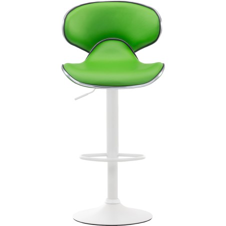 Set de 2 scaune de bar Las Vegas V2 din piele ecologică albă2