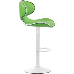 Set de 2 scaune de bar Las Vegas V2 din piele ecologică albă2