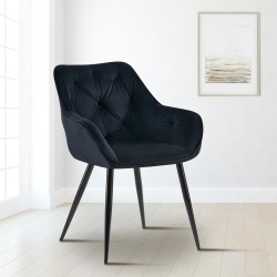 Scaun de vizitator din catifea Cassis2