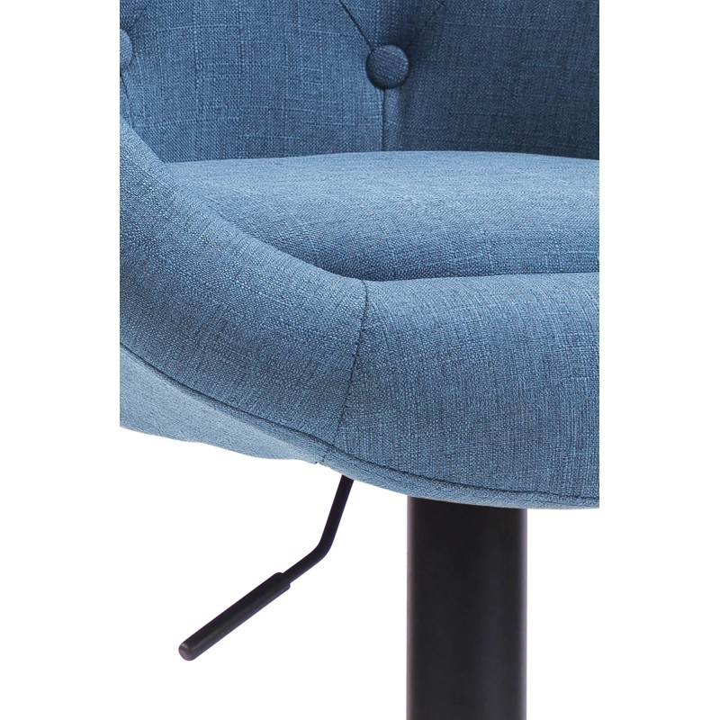 Scaun de bar London V2, material textil negru2