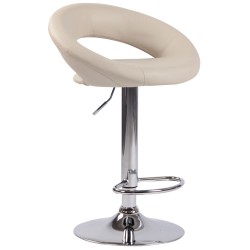 Set de 2 scaune de bar Olinda, piele ecologică, finisaj cromat2