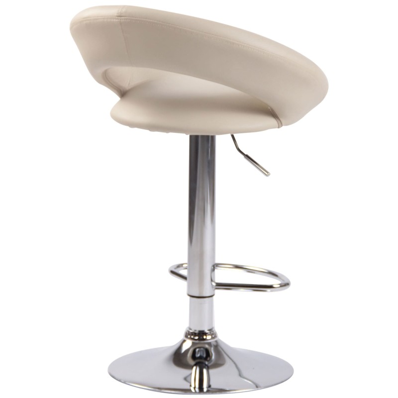 Set de 2 scaune de bar Olinda, piele ecologică, finisaj cromat2