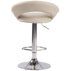 Set de 2 scaune de bar Olinda, piele ecologică, finisaj cromat2