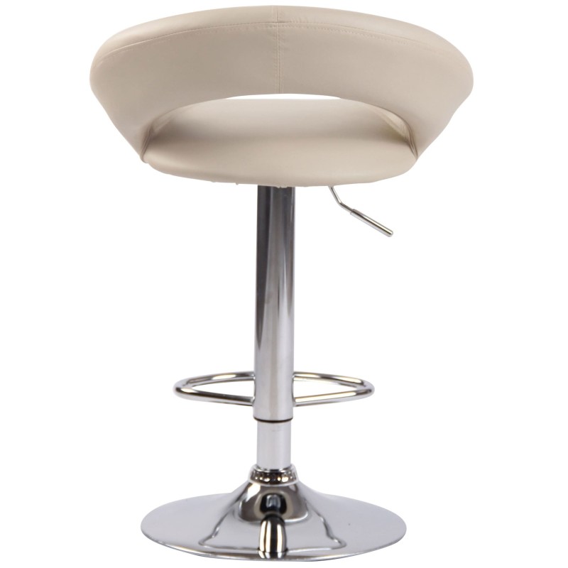 Set de 2 scaune de bar Olinda, piele ecologică, finisaj cromat2