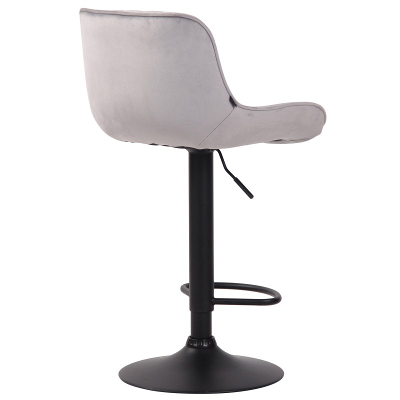 Set de 2 scaune de bar Lentini din catifea neagră2