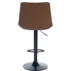 Scaun de bar Toni, piele ecologică neagră2