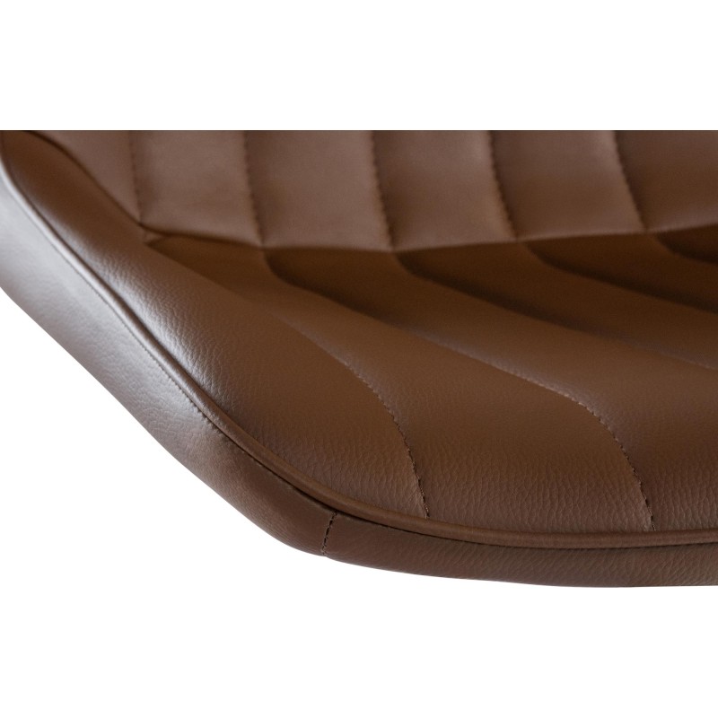 Scaun de bar Toni, piele ecologică neagră2