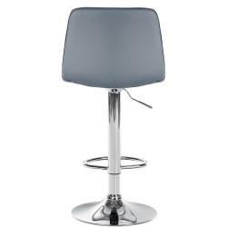 Scaun de bar Lex, piele ecologică, crom2