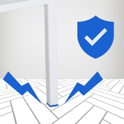 Scaun de bar Damaso W din fetru cu bază cu 4 picioare2