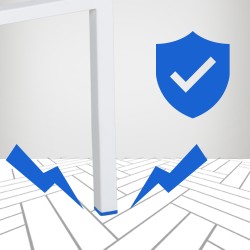 Scaun de bar Damaso W din fetru cu bază cu 4 picioare2