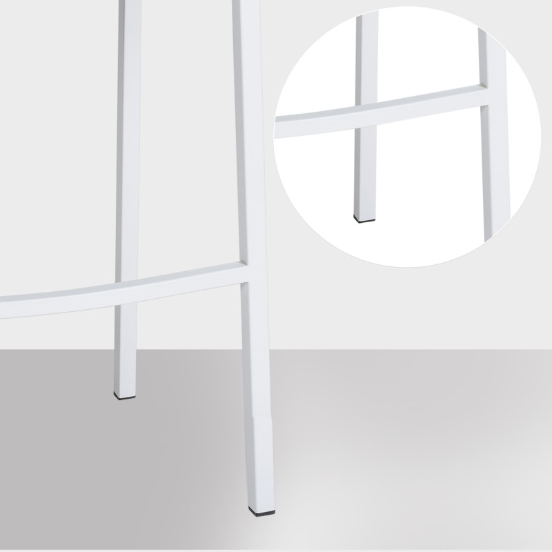 Scaun de bar Damaso W din catifea cu bază cu 4 picioare2