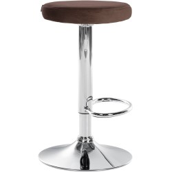 Scaun de bar Ponte din catifea, finisaj cromat2