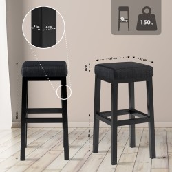 Scaun de bar din material textil Taylor B802