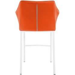 Scaun de bar Damaso cu 4 picioare, alb2