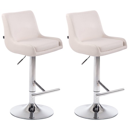 Set de 2 scaune de bar Club, piele ecologică, finisaj cromat2