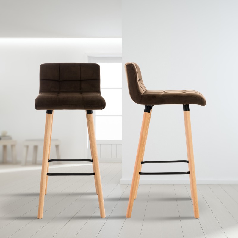 Scaun de bar Lincoln din catifea2