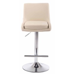 Set de 2 scaune de bar Club, piele ecologică, finisaj cromat2