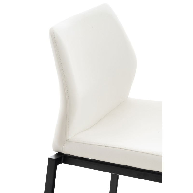 Scaun de bar Matola, piele ecologică, negru2