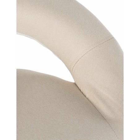 Scaun de bar Olinda din material textil alb2