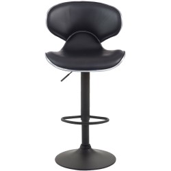 Set de 2 scaune de bar Las Vegas V2, piele ecologică, negru2
