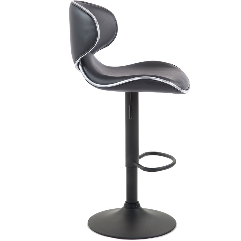 Set de 2 scaune de bar Las Vegas V2, piele ecologică, negru2