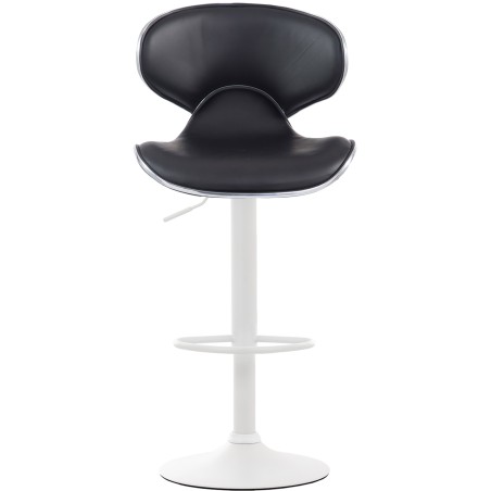 Set de 2 scaune de bar Las Vegas V2 din piele ecologică albă2