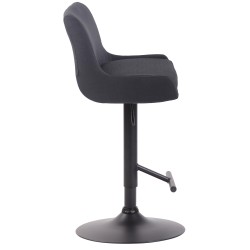 Scaun de bar Club din material textil negru2