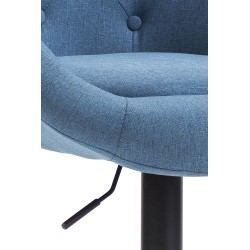 Scaun de bar London V2, material textil negru2