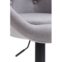 Scaun de bar London V2, material textil negru2