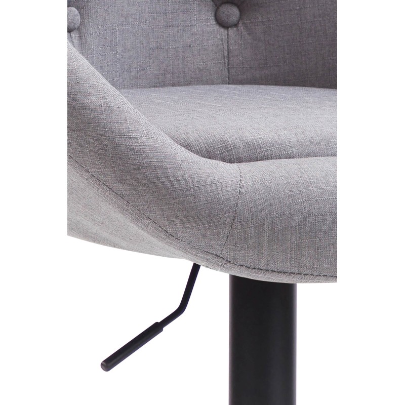 Scaun de bar London V2, material textil negru2