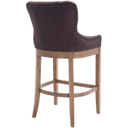 Scaun de bar din material textil Lakewood, culoare antică deschisă2