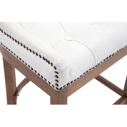 Scaun de bar Lakewood din piele naturală, culoare antică deschisă2