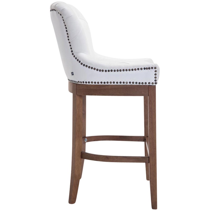 Scaun de bar Lakewood din piele naturală, culoare antică deschisă2