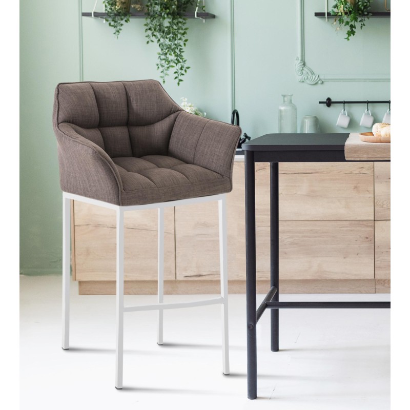 Scaun de bar Damaso W din material textil cu bază cu 4 picioare2