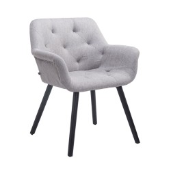 Scaun vizitator Cassidy din material textil, negru2