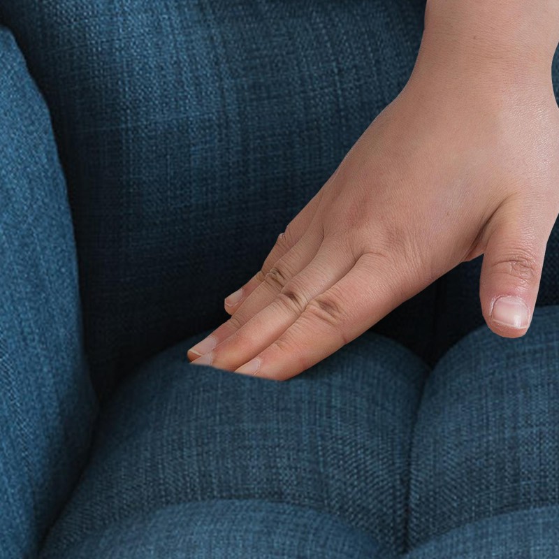 Scaun de bar Damaso din material textil alb, cu bază cu 4 picioare.2