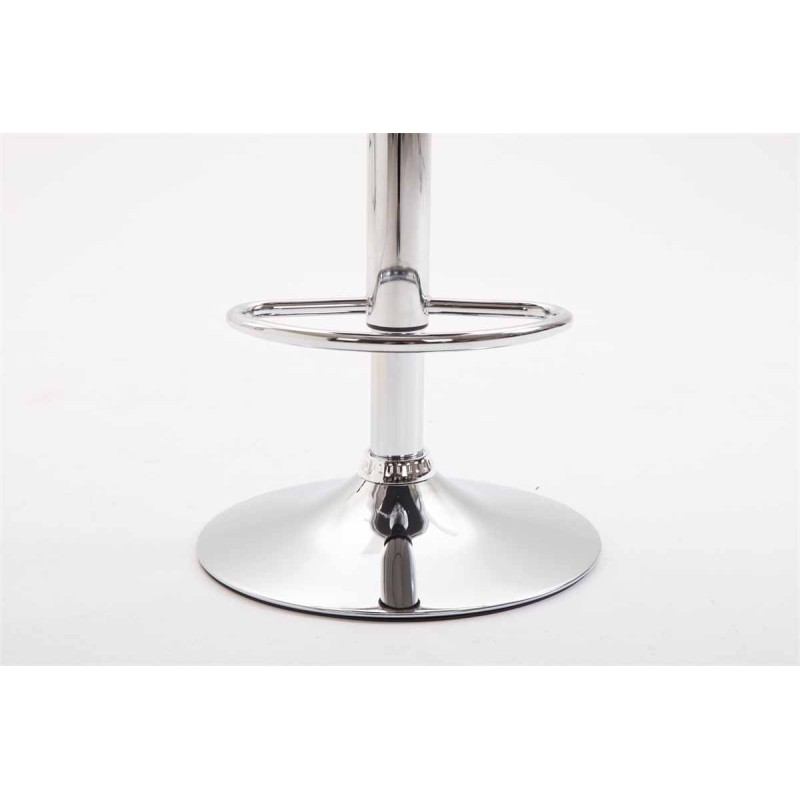 Set de 2 scaune de bar Kiel, complet tapițate cu piele ecologică cromată2