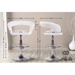 Scaun de bar Jaen din piele ecologică2