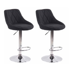 Set de 2 scaune de bar din material textil Lazio C2