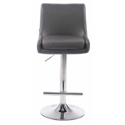 Set de 2 scaune de bar Club, piele ecologică, finisaj cromat2